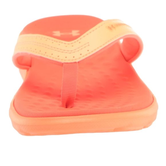 Size 12 Under Armour Women's Ignite Marbella Flip Flop Orange Tropic Water OK! - Picture 4 of 5